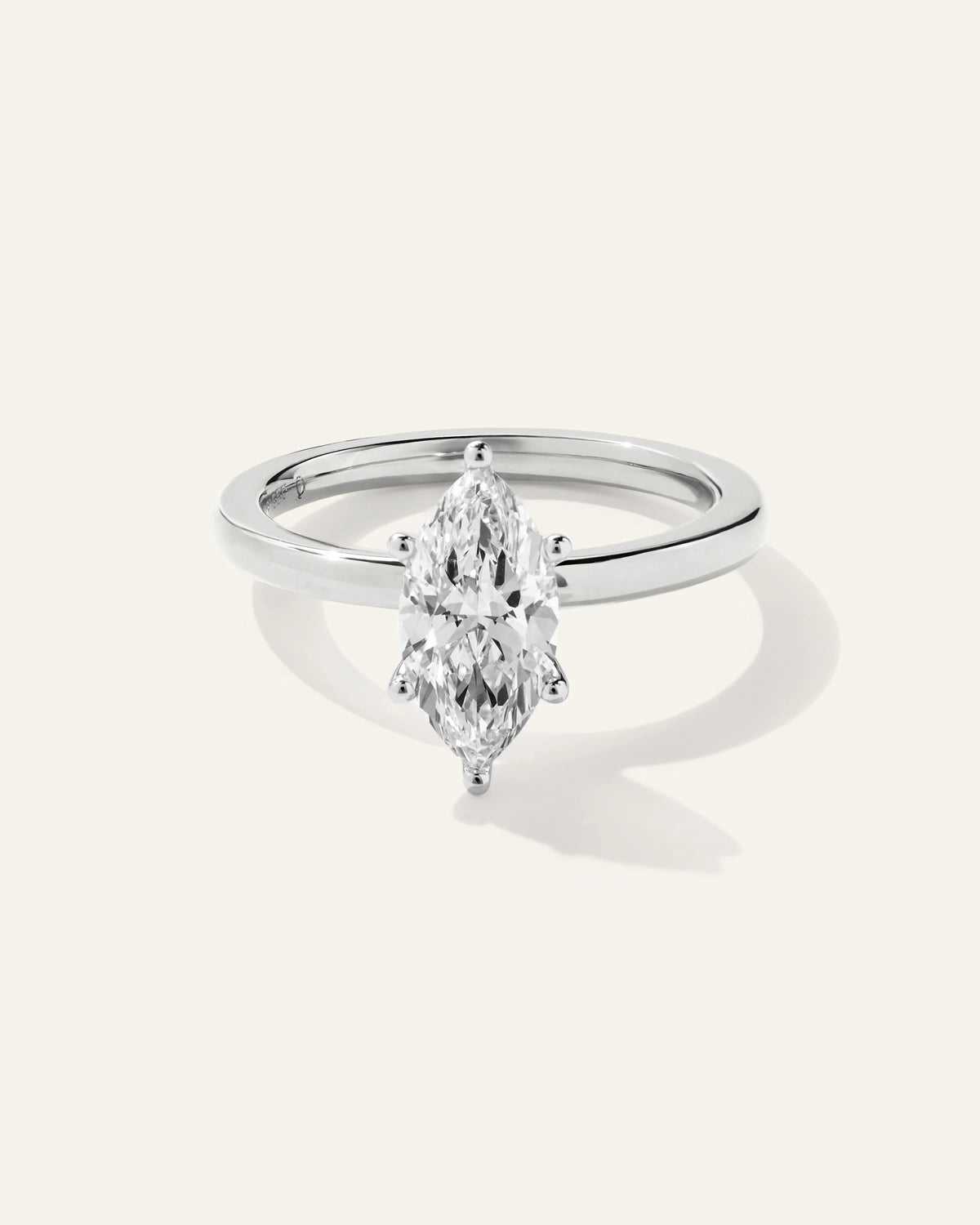 Lab Grown Diamond Marquise Comfort Fit Engagement Ring - 1.5ct - 4 / Yellow Gold