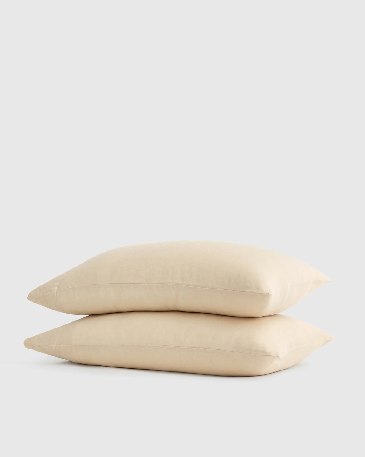 European Linen Pillowcase Set - Standard / White