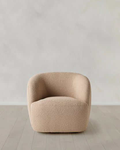 Performance Boucle Swivel Chair - One Size / Mocha Fog