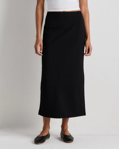 Ultra-Stretch Ponte Maxi Pencil Skirt - XS / Navy