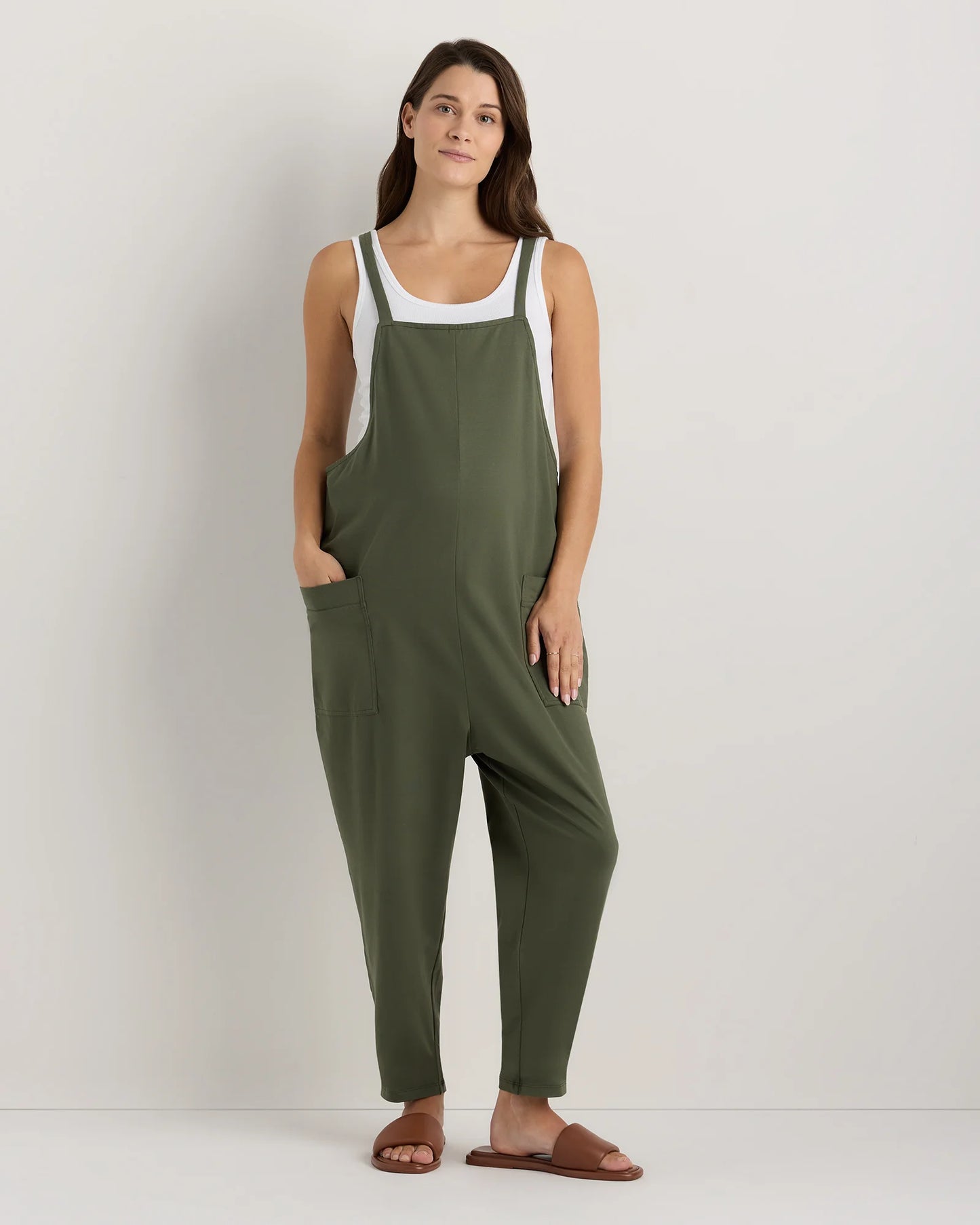 Organic Cotton Maternity Overalls - XS / Deep Navy