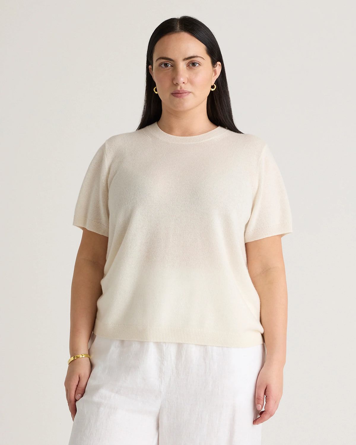 Mongolian Cashmere Tee - 1X / Heather Vintage Pink