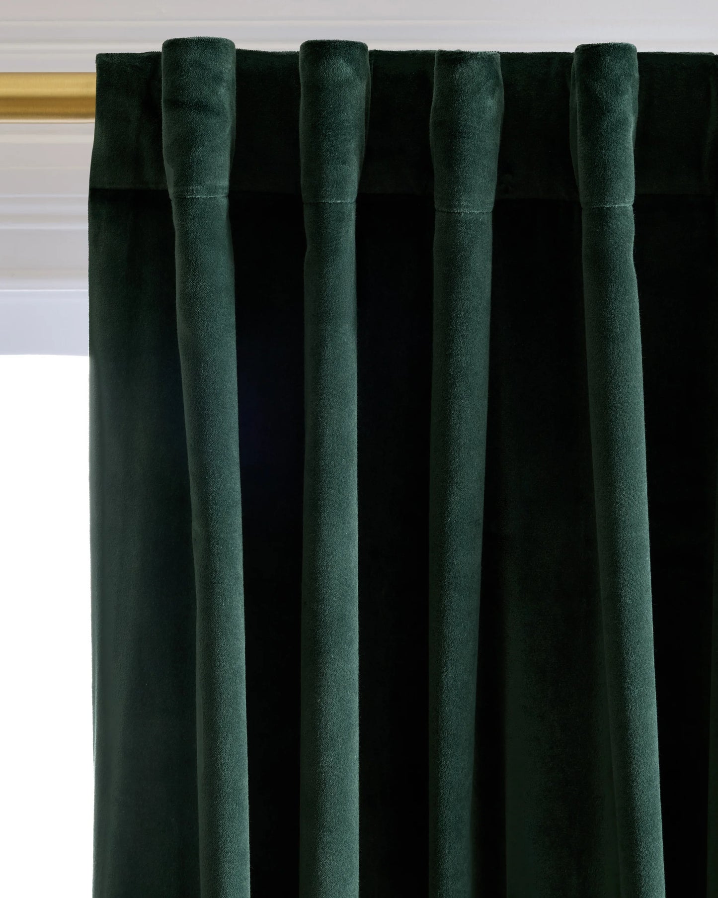 Cotton Velvet Room Darkening Curtain - Single Panel - 48x84 / Ivory
