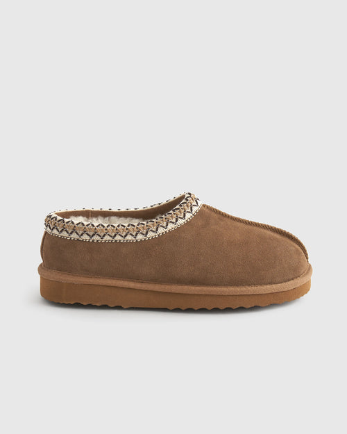 Australian Shearling Clog Slipper - 5 / Pecan
