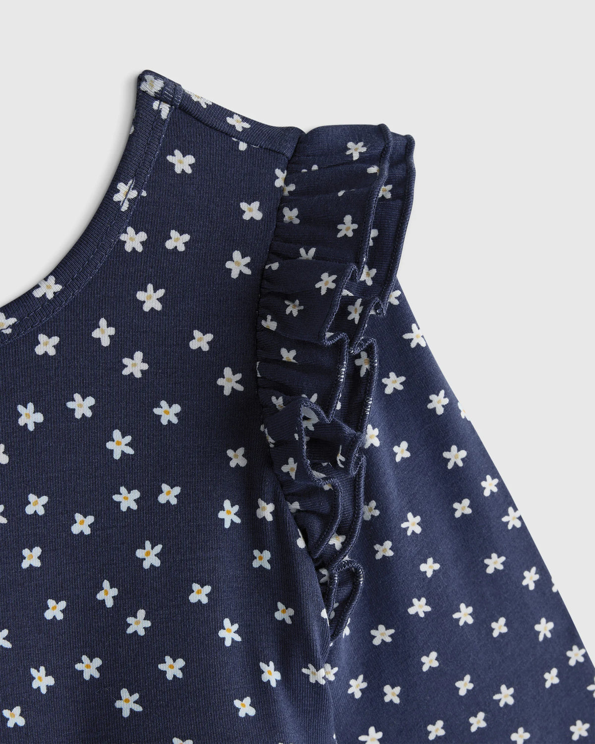 Bamboo Long Sleeve Flutter Twirl Dress - 2T / Navy Blossoms
