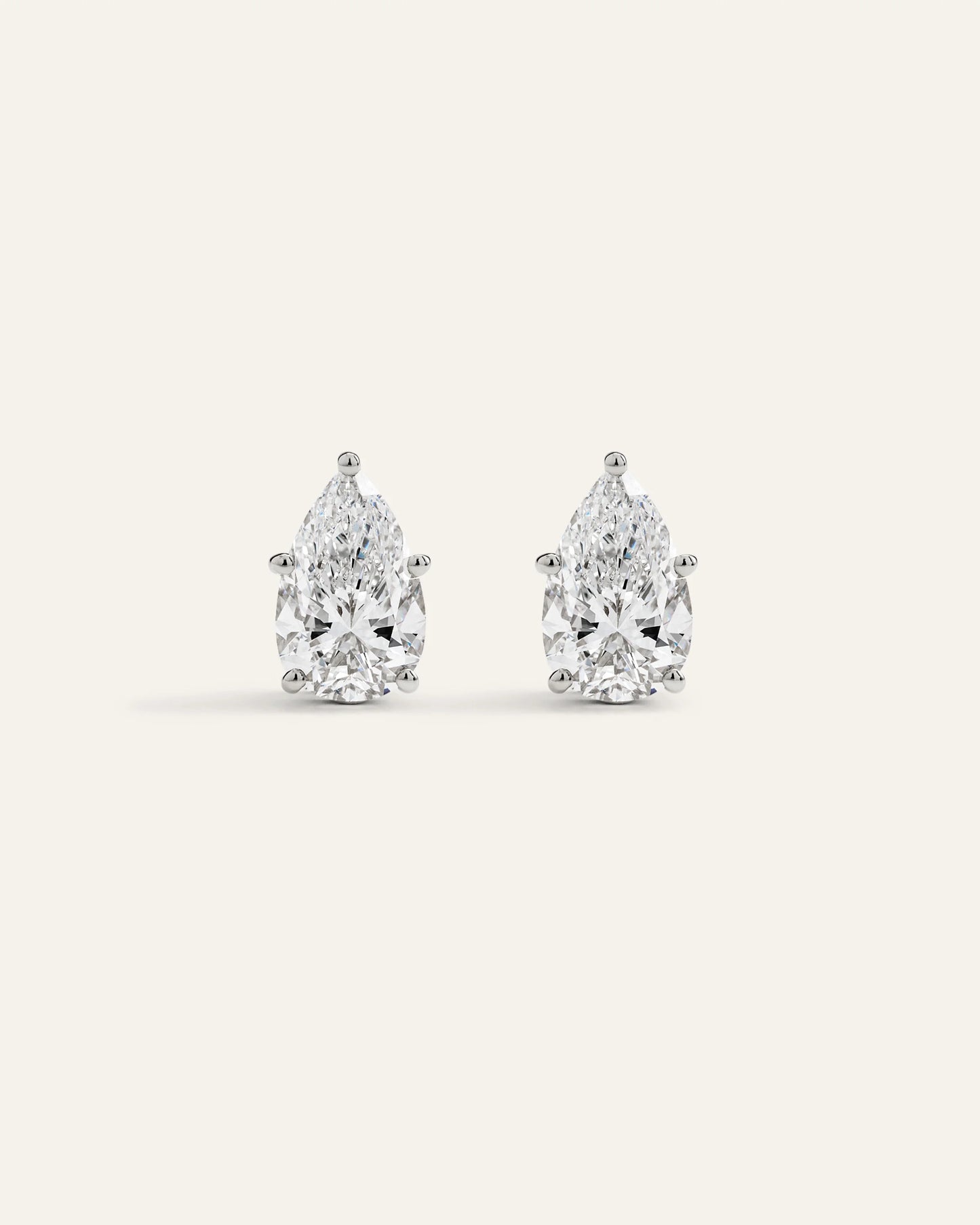 14K Gold Lab Grown Diamond Statement Pear Studs - 6ctw - One Size / Yellow Gold