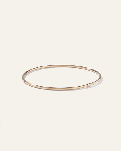 14K Gold Oversized Stacking Bangle - One Size / Yellow Gold