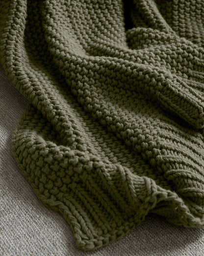 Cotton Fisherman Throw - 50x60 / Espresso