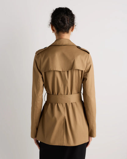 Comfort Stretch Short Trench Coat - XS / Coffee Bean Brown