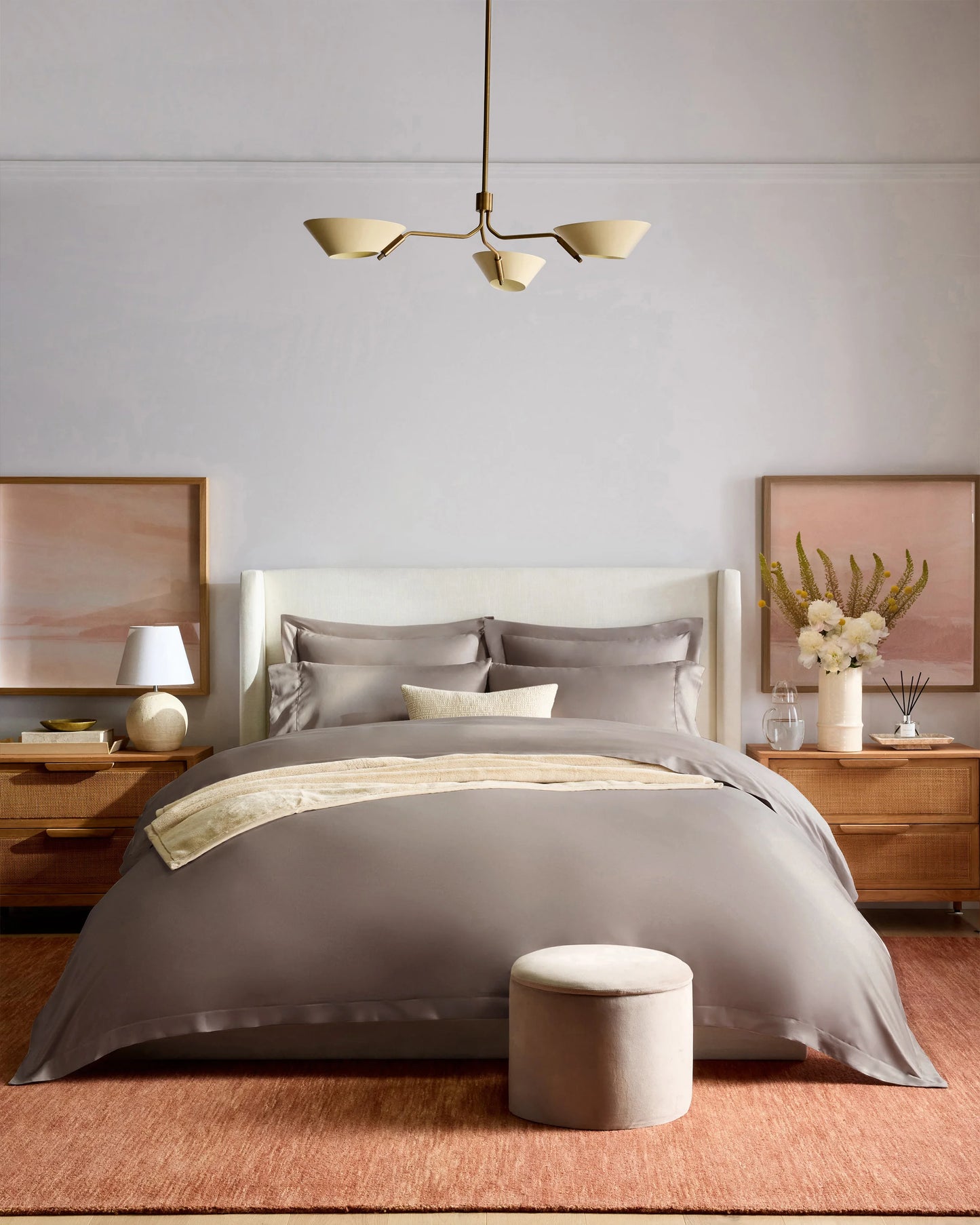 Signature Giza Cotton Sateen Duvet Cover Set - Twin / Sand