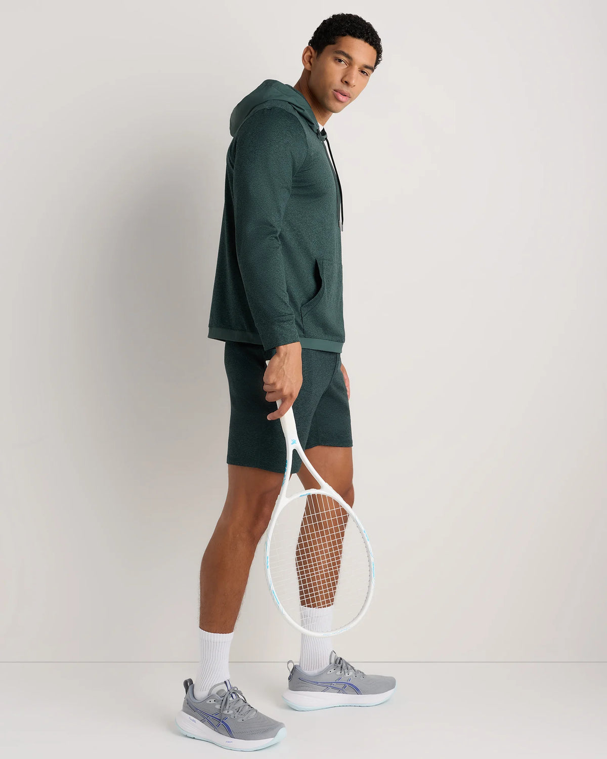 Flowknit Performance Hybrid Pullover Hoodie - S / Heather Green
