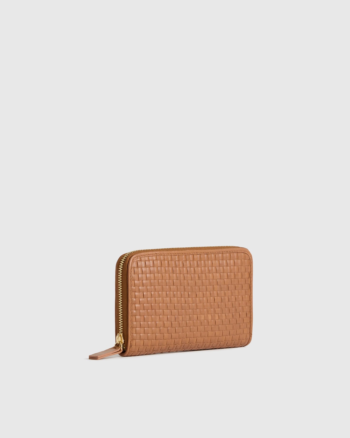 Italian Leather Handwoven Continental Wallet - One Size / Black
