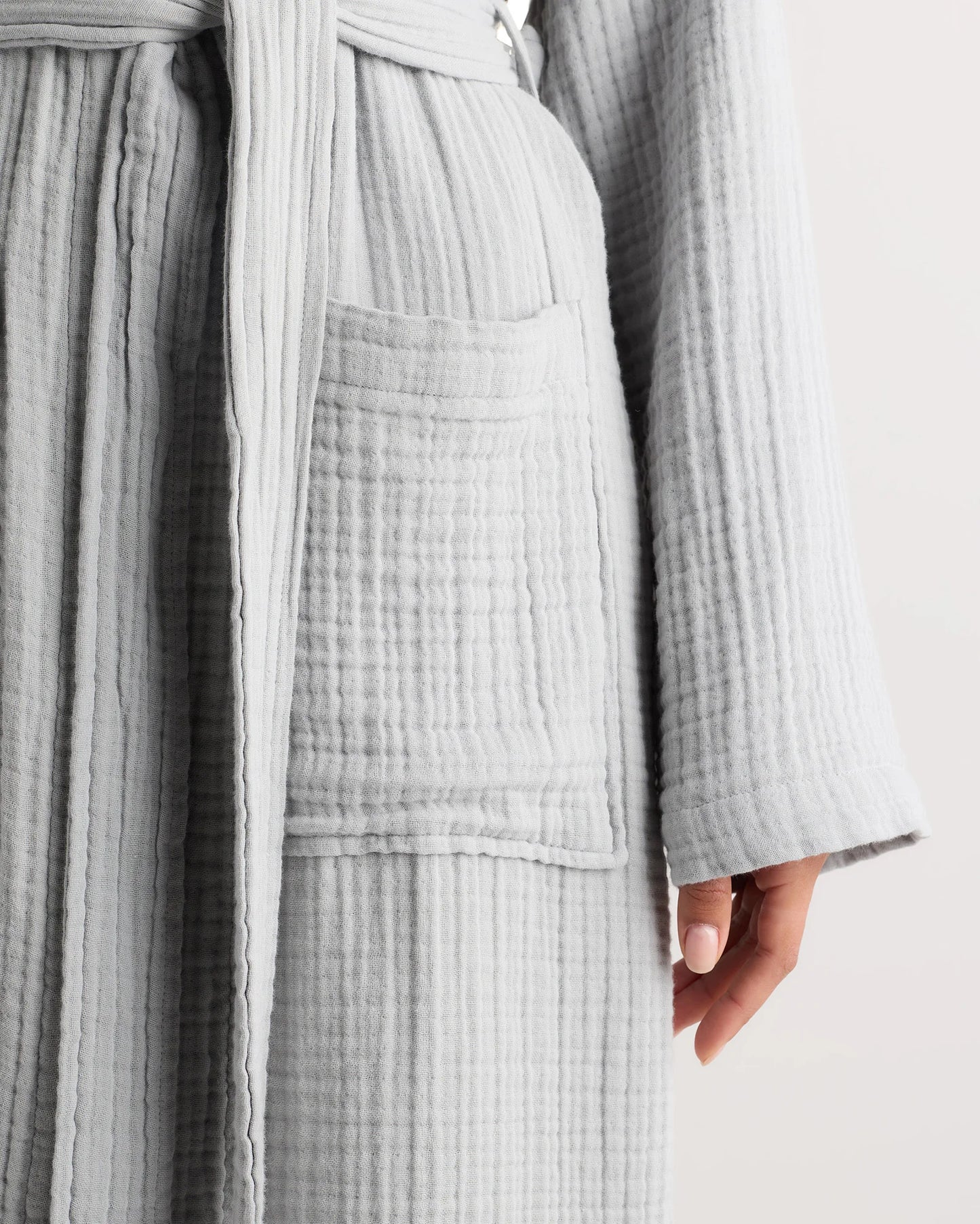Soft Layered Turkish Cotton Robe - XS / White