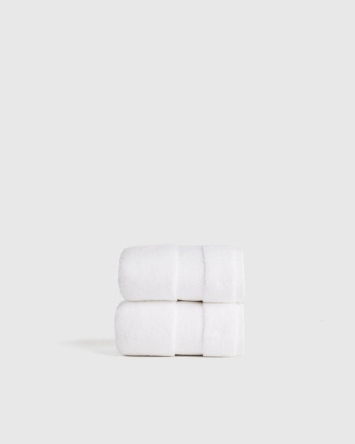 Turkish Ultra Plush Hand Towel (Set of 2) - One Size / White