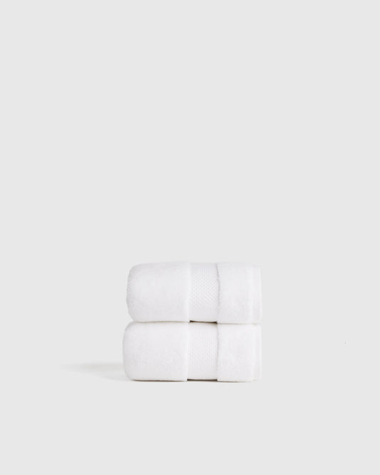 Turkish Ultra Plush Hand Towel (Set of 2) - One Size / White