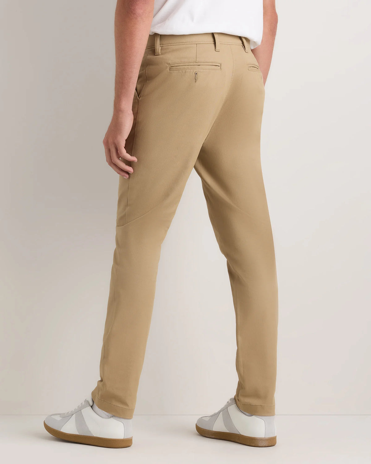 Organic Cotton Stretch Chino Pants - Slim - 30X30 / Stone