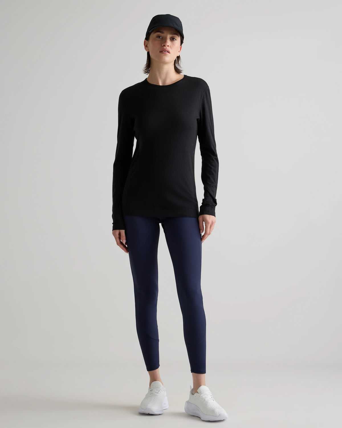 100% Merino Wool All-Season Long Sleeve Base Layer - XS / Black
