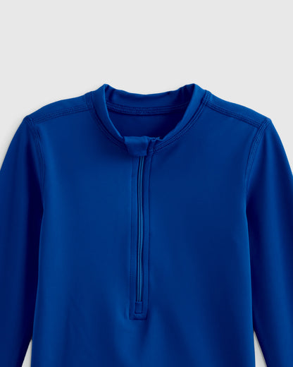 Long Sleeve Zip-Up Rash Guard - 2T / Yellow