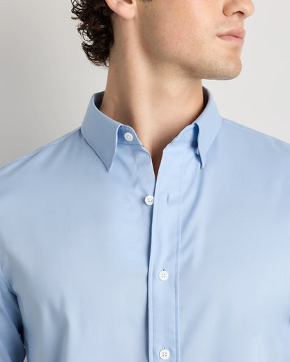 Supima Cotton-Tencel Everyday Shirt - S / Blue Gingham