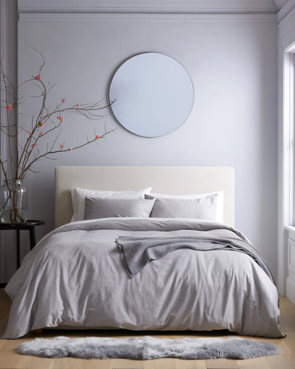 Mongolian Cashmere Cotton Sham Set - Standard / Grey