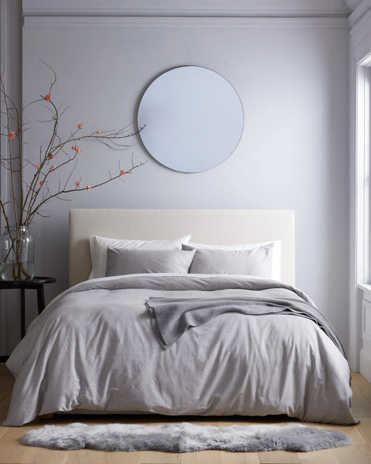 Mongolian Cashmere Cotton Sham Set - Standard / Grey
