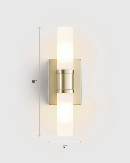 Cuff Glass Vanity Sconce - 16" / Brass