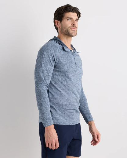 Mesh Performance Training Quarter Zip Hoodie - S / Heather Grey