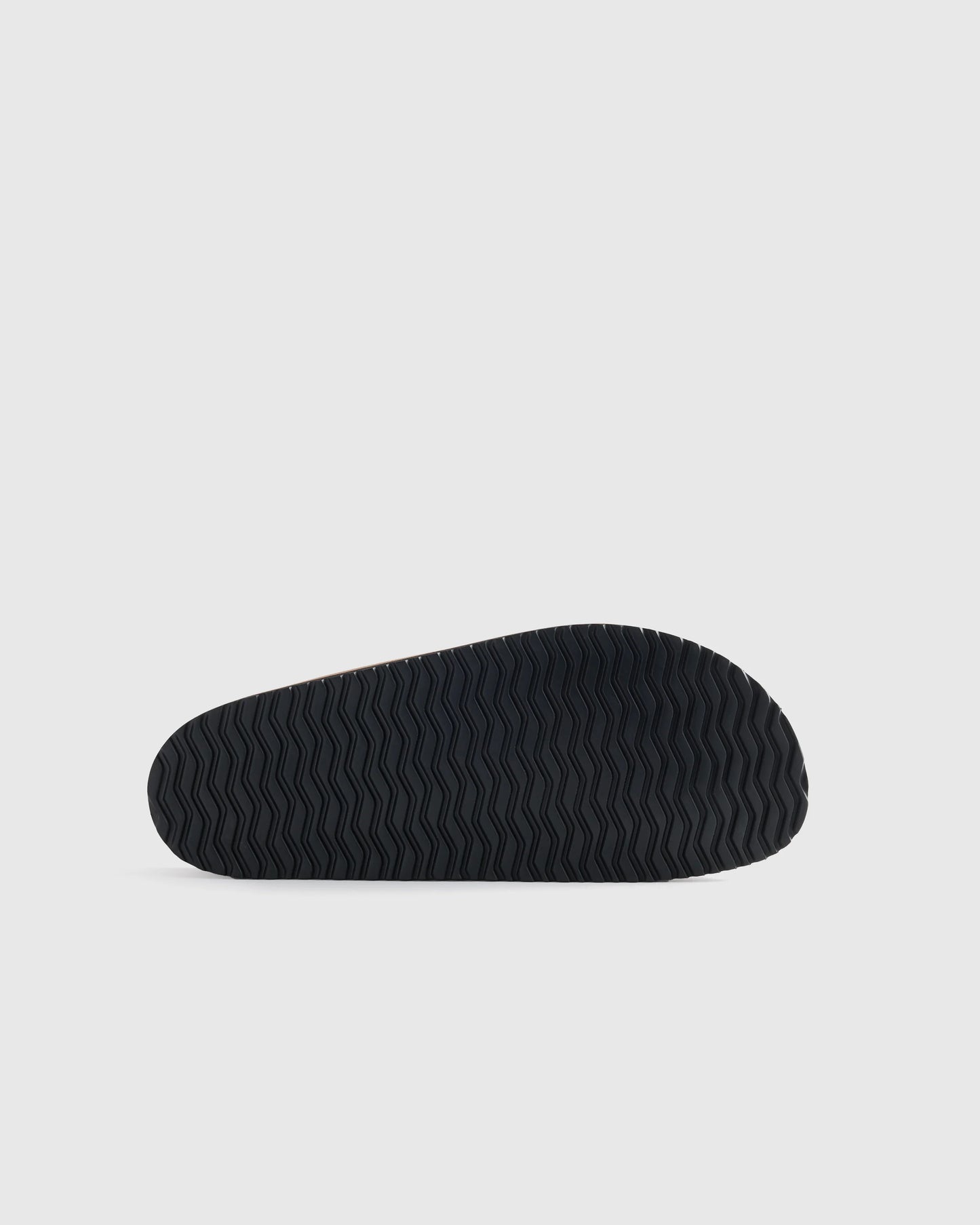 Nubuck Leather Double Buckle Slide - 7 / Black