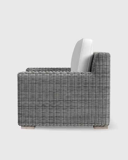 Classic All-Weather Wicker Outdoor Lounge Chair - One Size / Natural Weave