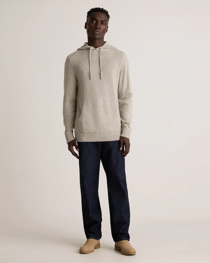 100% Yak Wool Pullover Hoodie - S / Warm Heather Grey