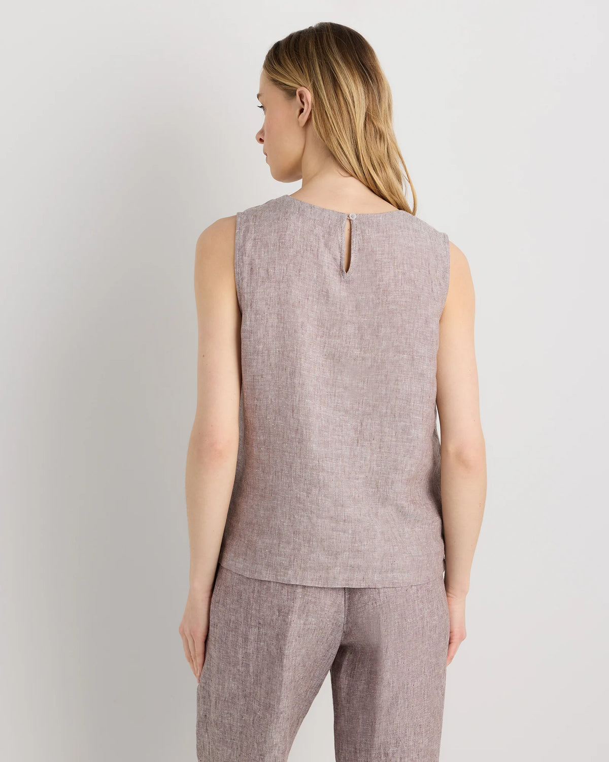 100% European Linen Tank - XS / Black