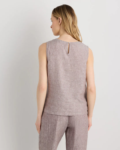 100% European Linen Tank - XS / Black