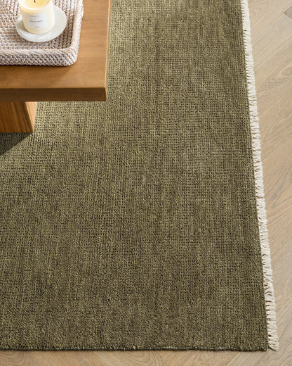 Lee Hand-Knotted Wool Rug - 5' x 8' / Oat