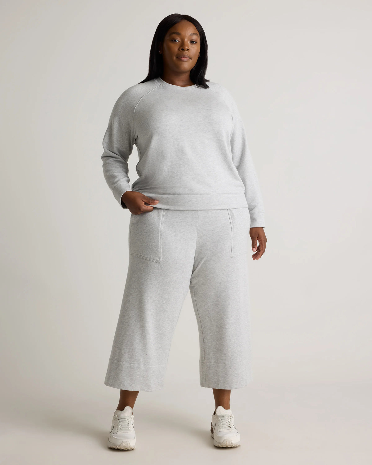 SuperSoft Fleece Crew - 1X / Dried Fig