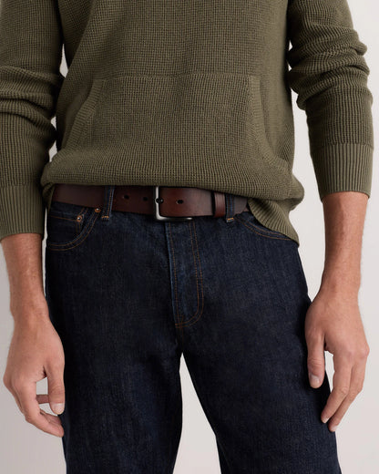 Adam Heritage Leather Jeans Belt - 30 / Bourbon