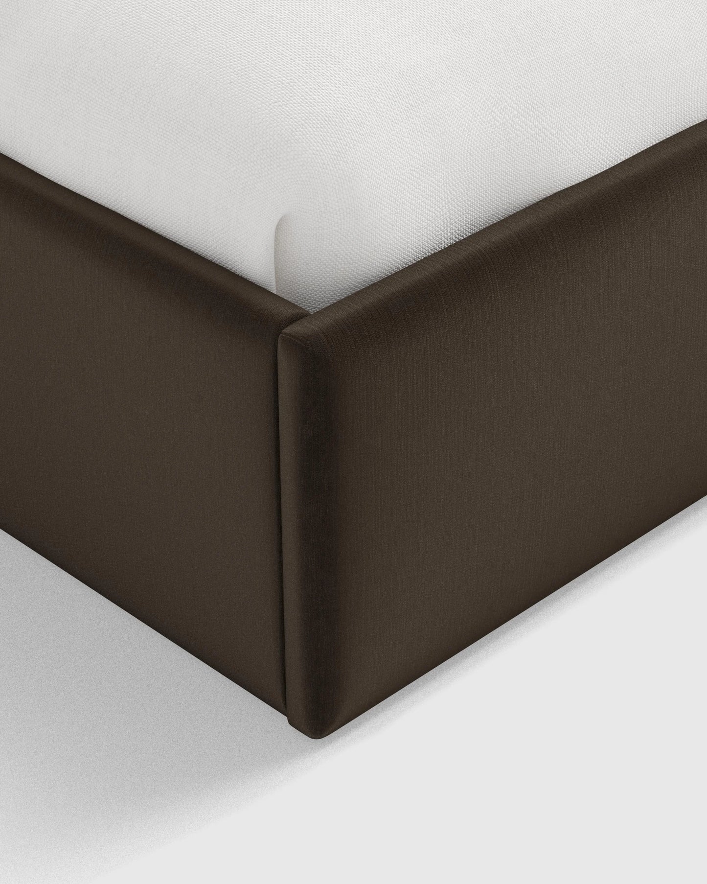 Wingback Bed in Performance Velvet - Full / Walnut