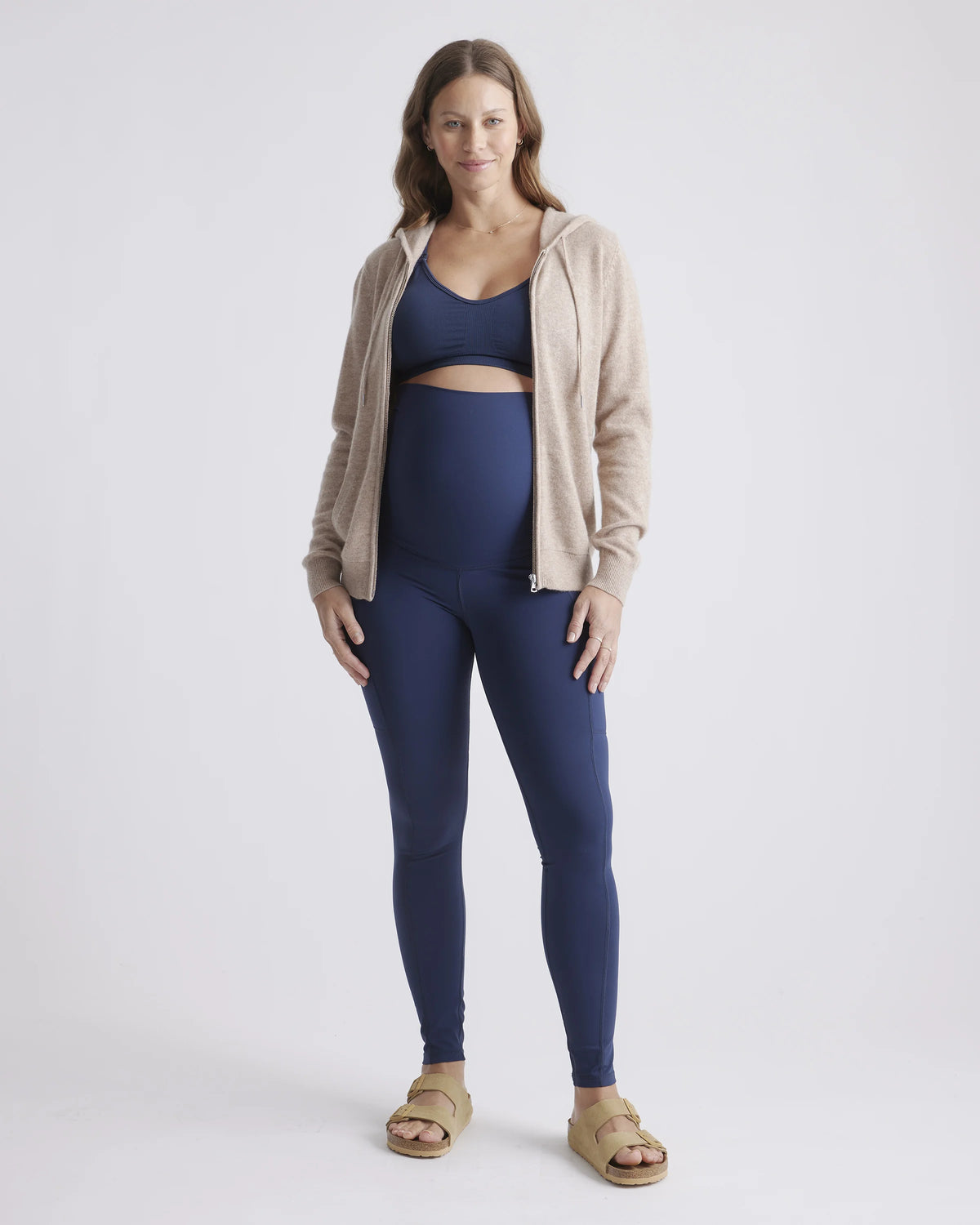 Seamless Low Impact Maternity & Nursing Sports Bra - XS / Navy