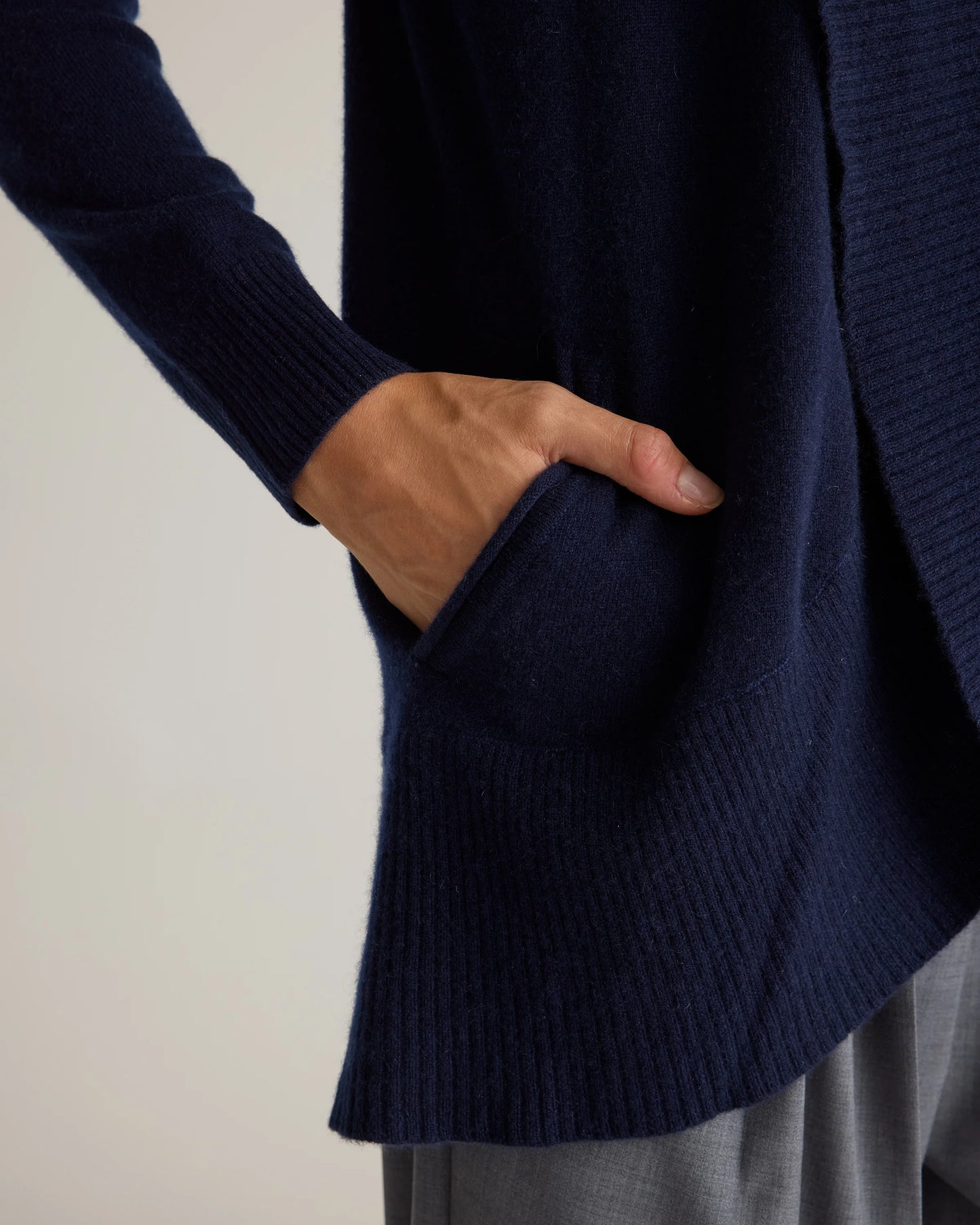 Mongolian Cashmere Open Cardigan Sweater - XS / Brown