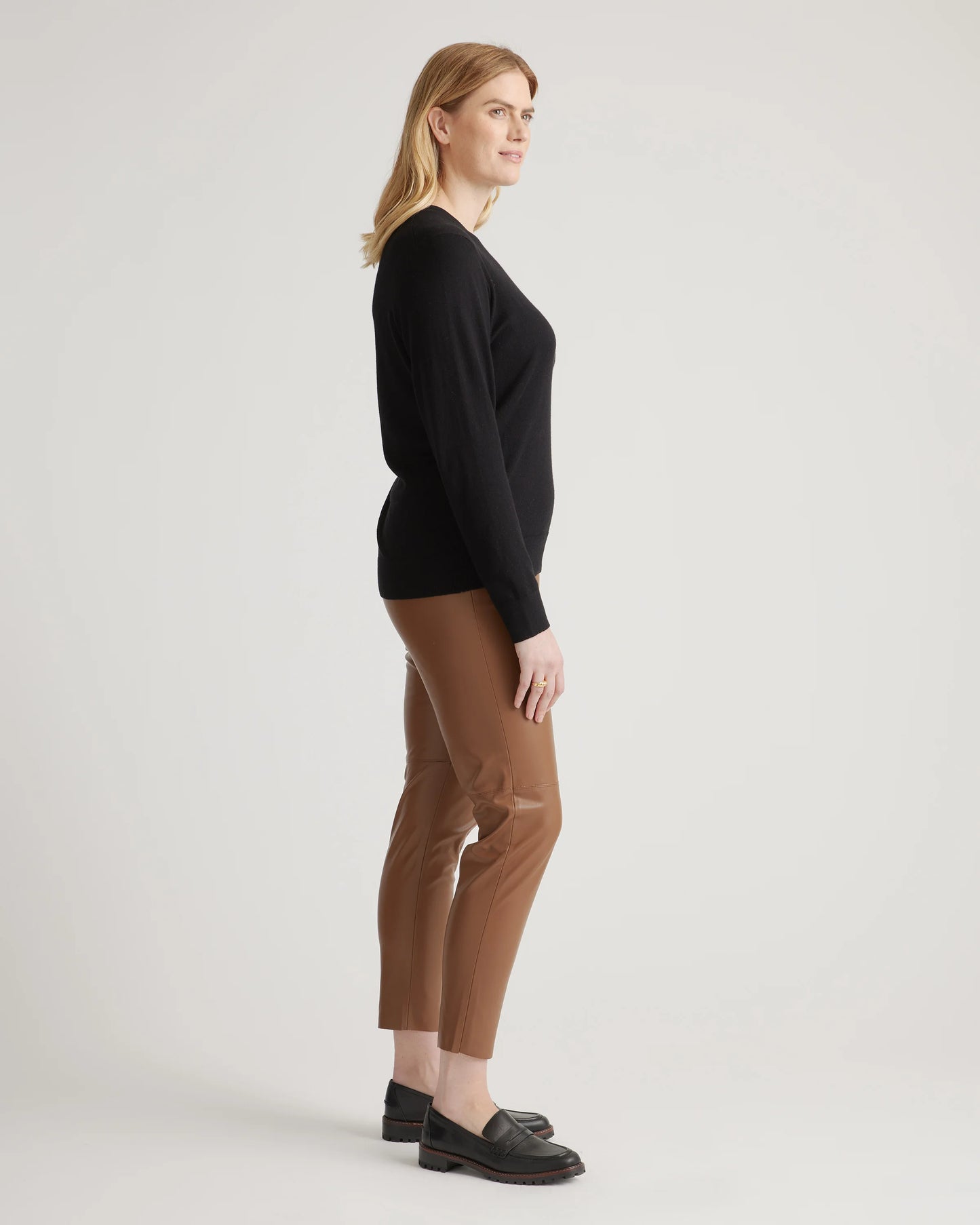 Lightweight Cotton Cashmere Crew Sweater - XS / Mountain Spring Blue