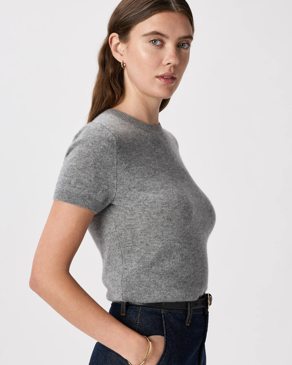 Mongolian Cashmere Tee - XS / Pale Custard Yellow