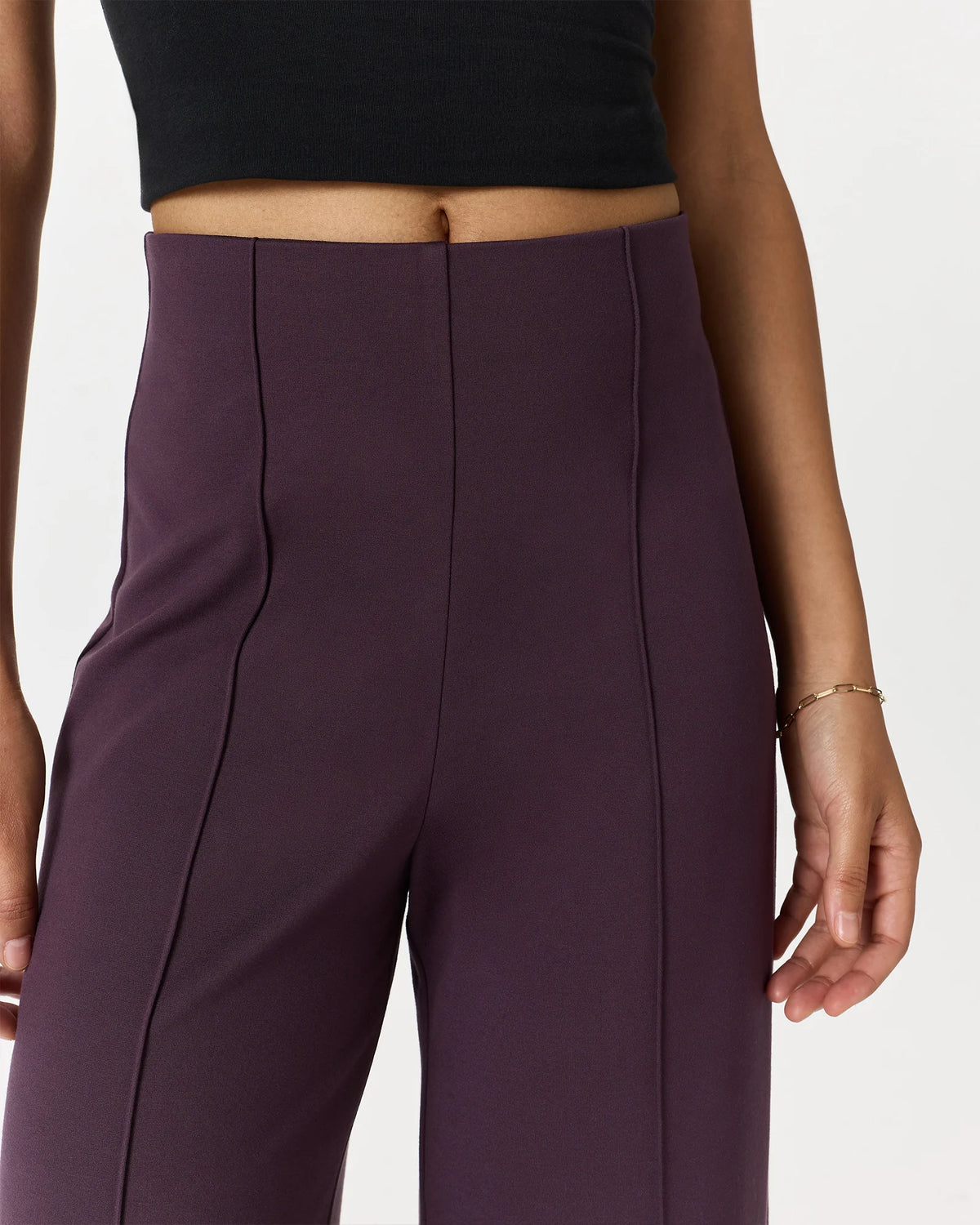Ultra-Stretch Ponte Super Wide Leg Pants - XS / Black