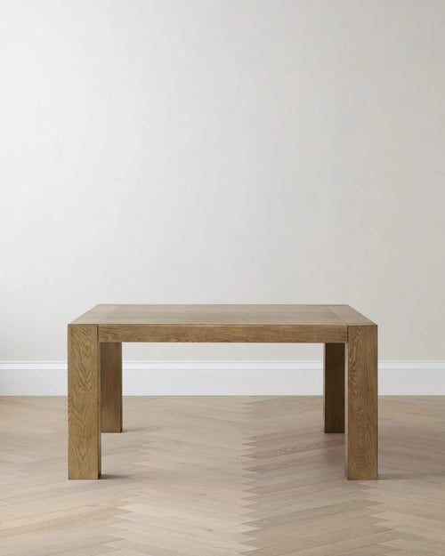 Reclaimed Oak Parsons Square Dining Table - One Size / Cafe Brown