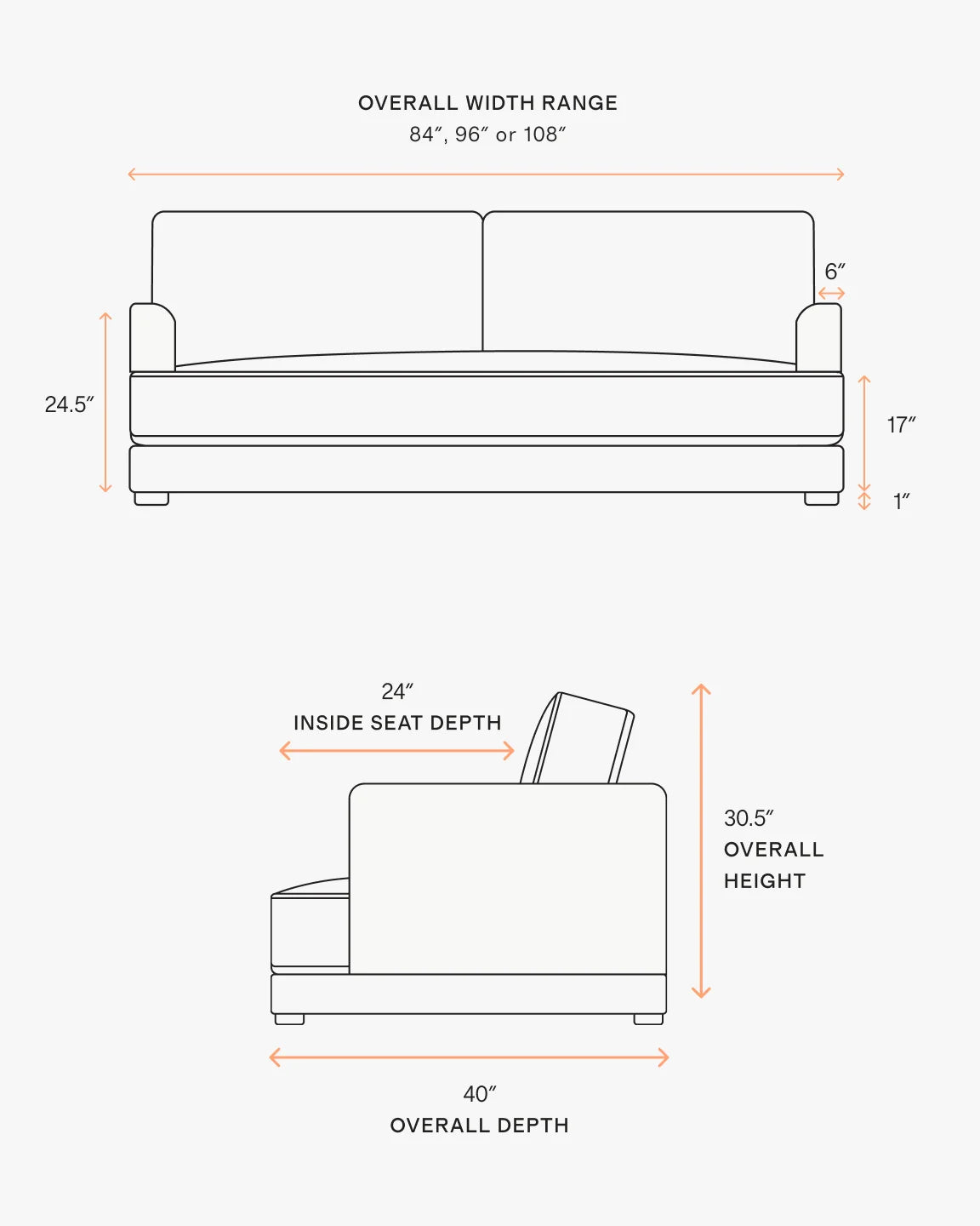 Sierra Curved Arm Sofa in Performance Basketweave - 7ft / Flax