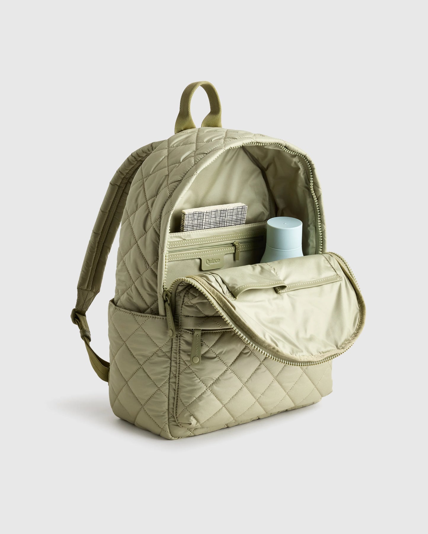 Transit Quilted Commuter Backpack - One Size / Taupe Brown