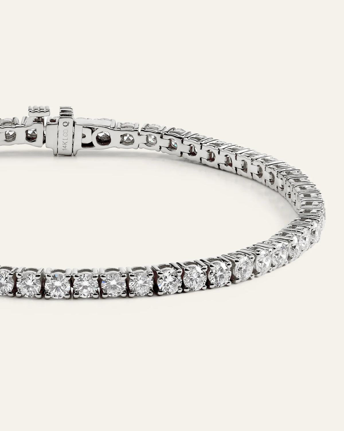 14K Gold Lab Grown Diamond Tennis Bracelet - 5ctw - 6.5" / Yellow Gold