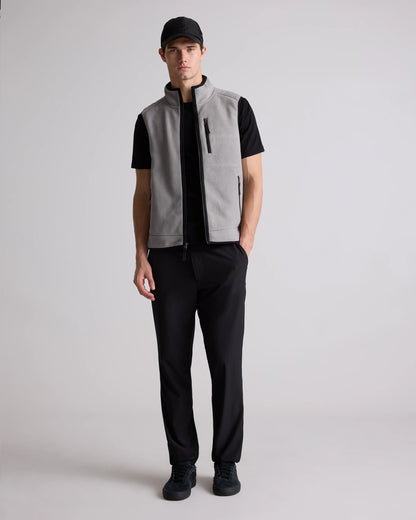 Polar Fleece Full-Zip Vest - S / Gravel