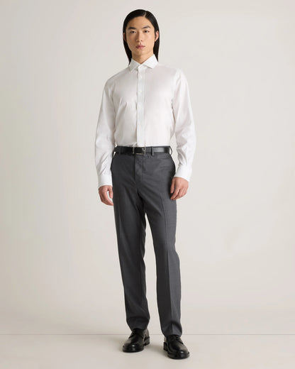 Organic Cotton Oxford Non-Iron Dress Shirt - S / Bold Black