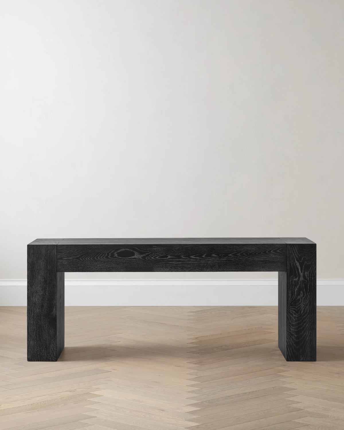 Reclaimed Oak Waterfall Console Table - One Size / Weathered Oak