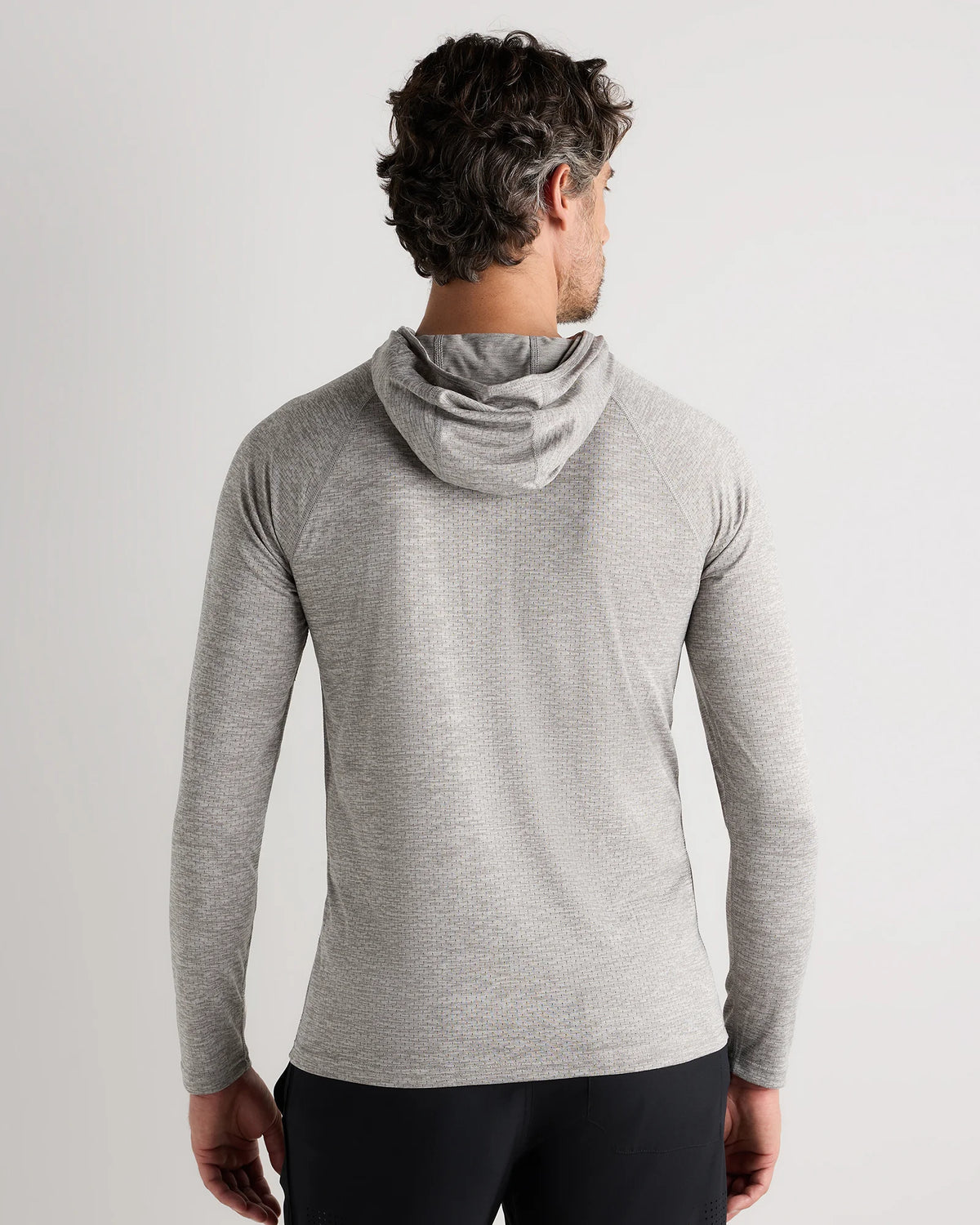 Mesh Performance Training Quarter Zip Hoodie - S / Heather Grey
