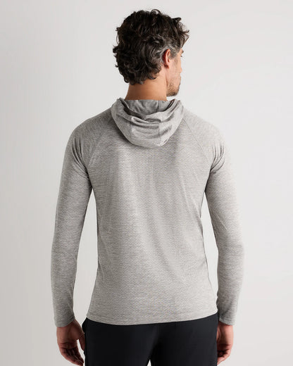 Mesh Performance Training Quarter Zip Hoodie - S / Heather Grey